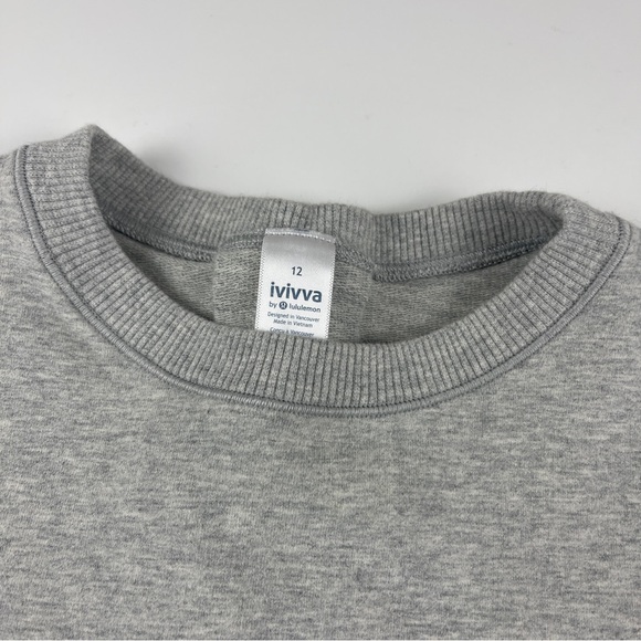Ivivva Heather Gray Good Feels Side Zip Sweatshirt 12 - Picture 3 of 5